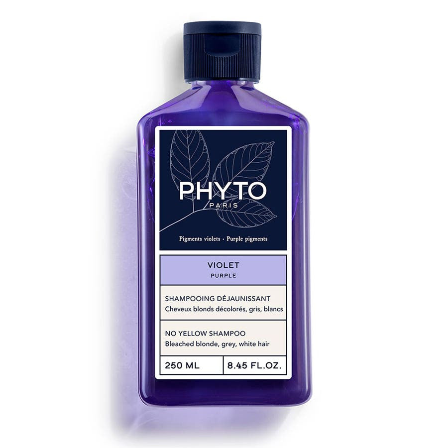 Phyto Violet Shampoing Rajeunissant Cheveux Blonds Décolorés, Gris, Blancs 250 ml 