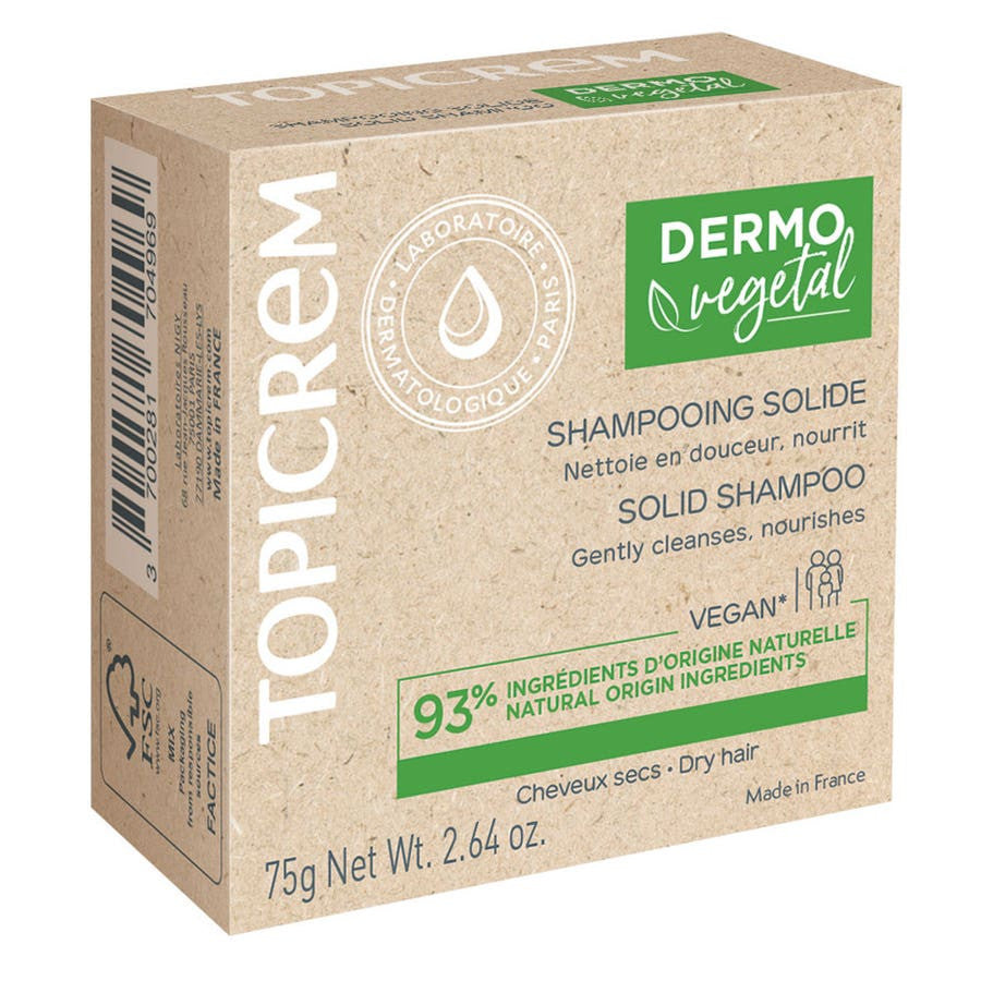 Topicrem Dermovegetal Solide Shampoo Dry hair 75g (2.64 oz)