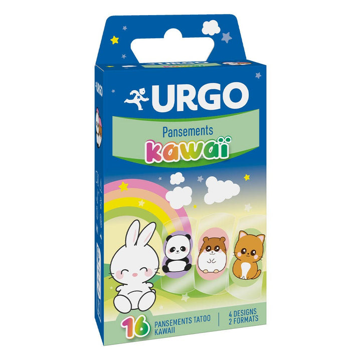 Urgo Pansements Kawai Tatoo pour plaies superficielles dès 3 ans x16