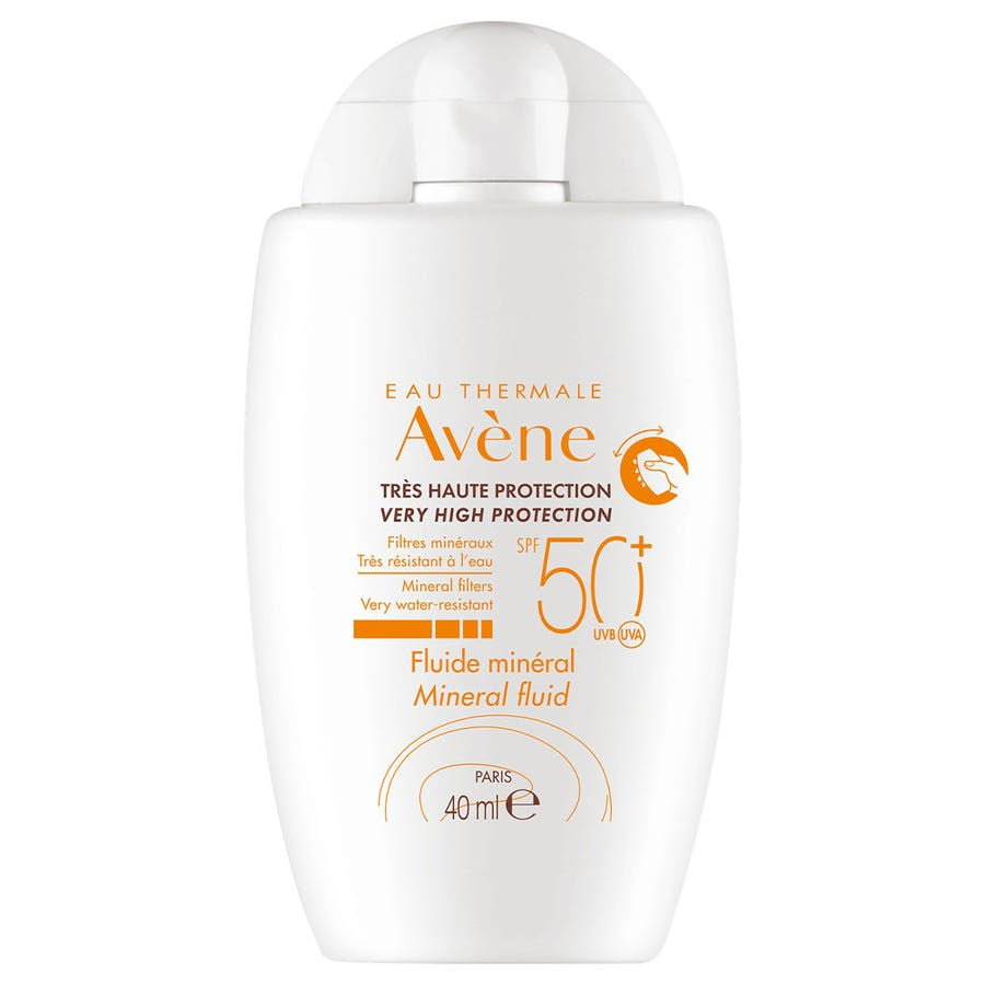 Avène Fluide Minéral SPF50+ 40 ml (1,35 fl oz) Protection Solaire Peaux Sensibles 