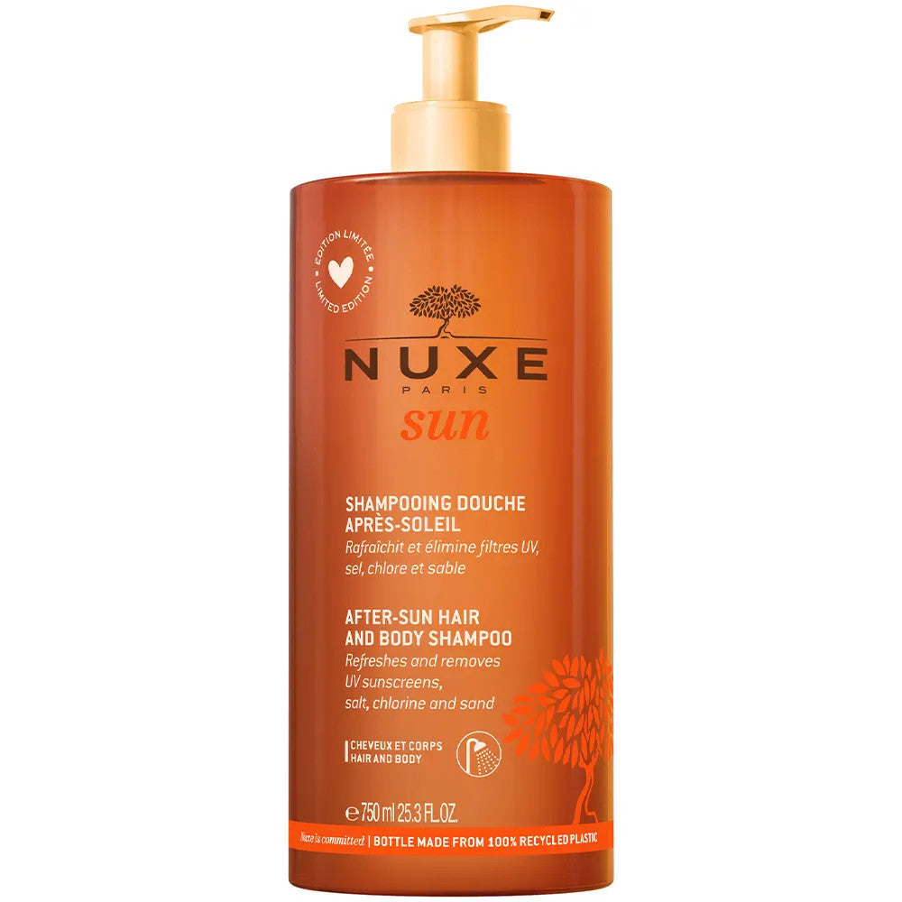 NUXE Sun Shampoing Corps et Cheveux Après-Soleil aux Fleurs de Soleil et d'Eau 