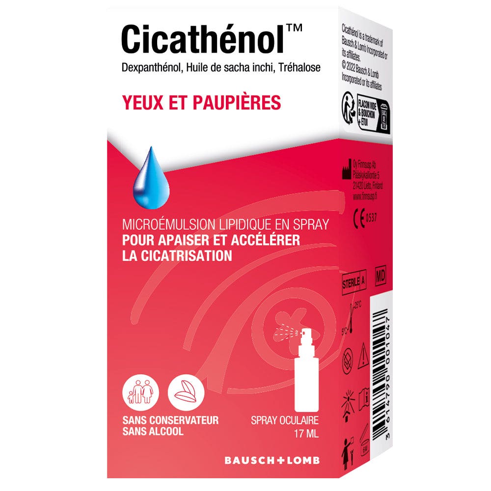 Bausch&Lomb Cicathenol Eye Spray Eyes and eyelids 17ml (0.57fl oz)