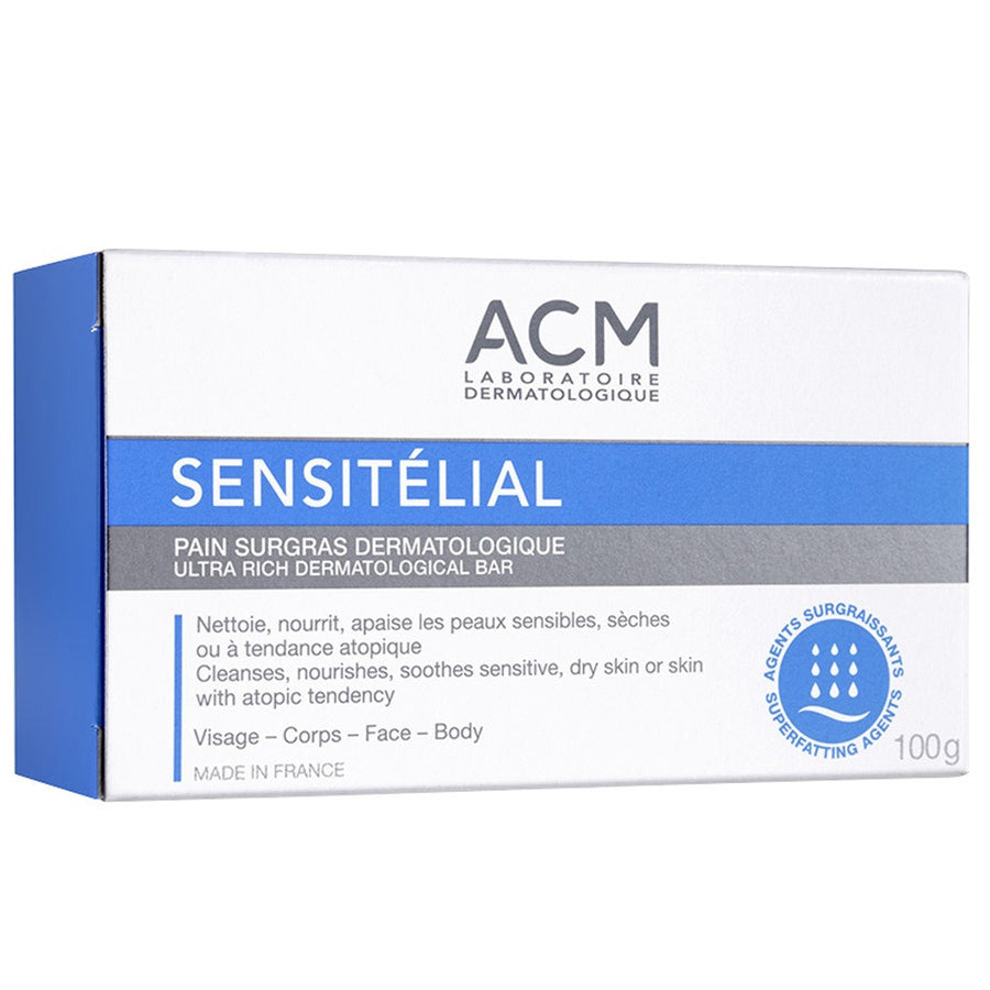 Pain surgras dermatologique Acm Sensitelial 100 g (3,52 oz) 