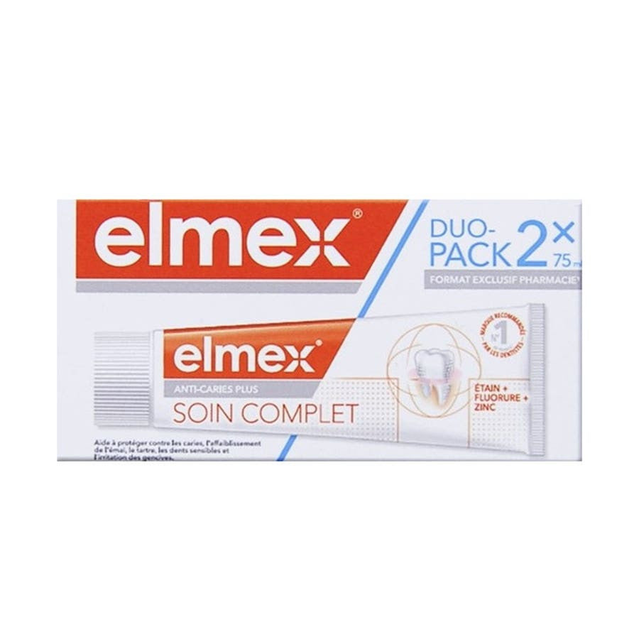 Dentifrice Elmex Anti-Caries Complete Care 75 ml x2 (2,53 fl oz x2) 