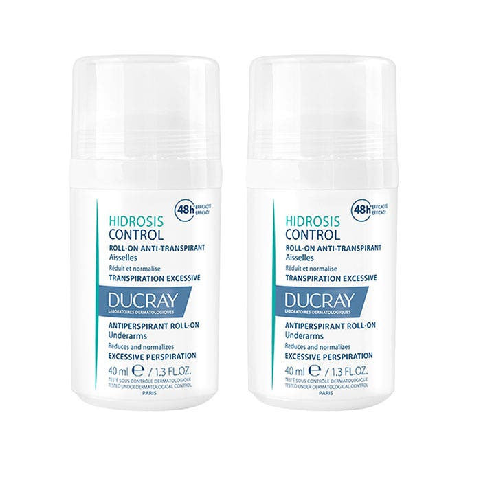 Ducray Hidrosis Control Antitranspirant Roll-On 2x 40 ml (1,35 fl oz) 