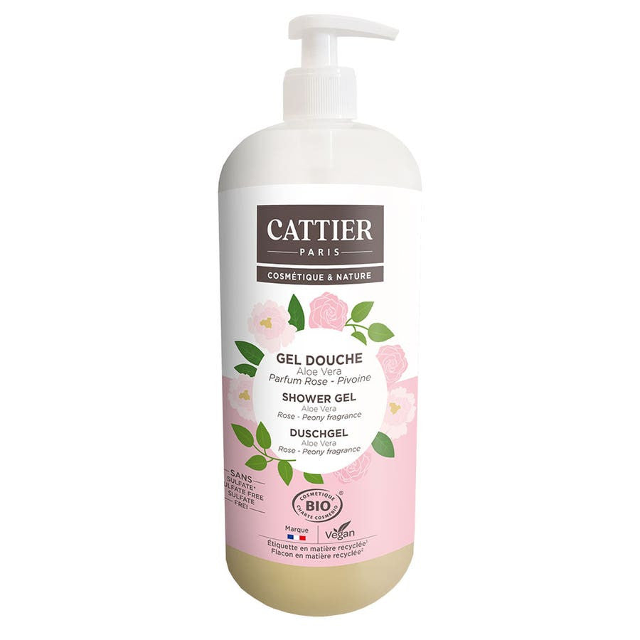 Cattier Aloe Vera Shower Gel Sulfate Free Bio All Skin Types 1L (33,81fl oz)