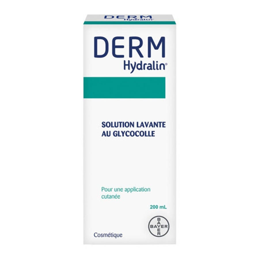 Hydralin Derm Glycocoll Solution nettoyante Peaux sensibles 200 ml (6,76 fl oz) 