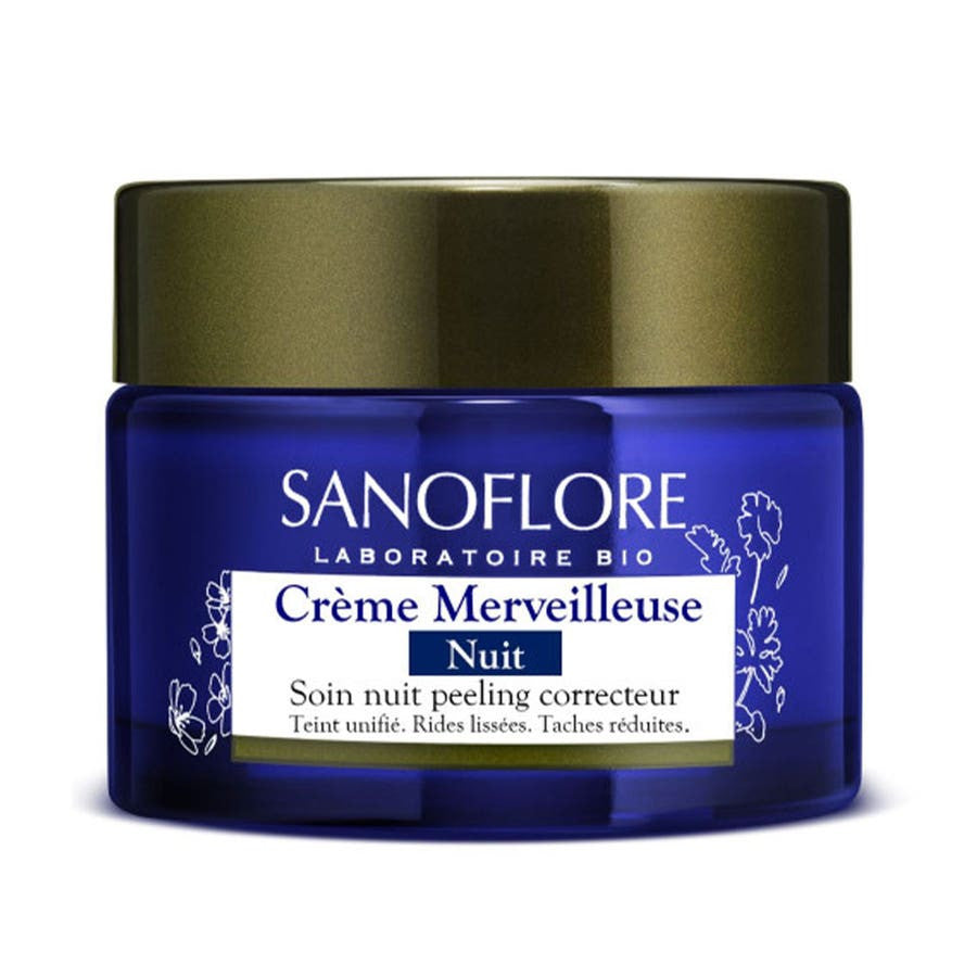 Sanoflore Merveilleuse Crème de Nuit Soin Peeling Correcteur Bio 50 ml 