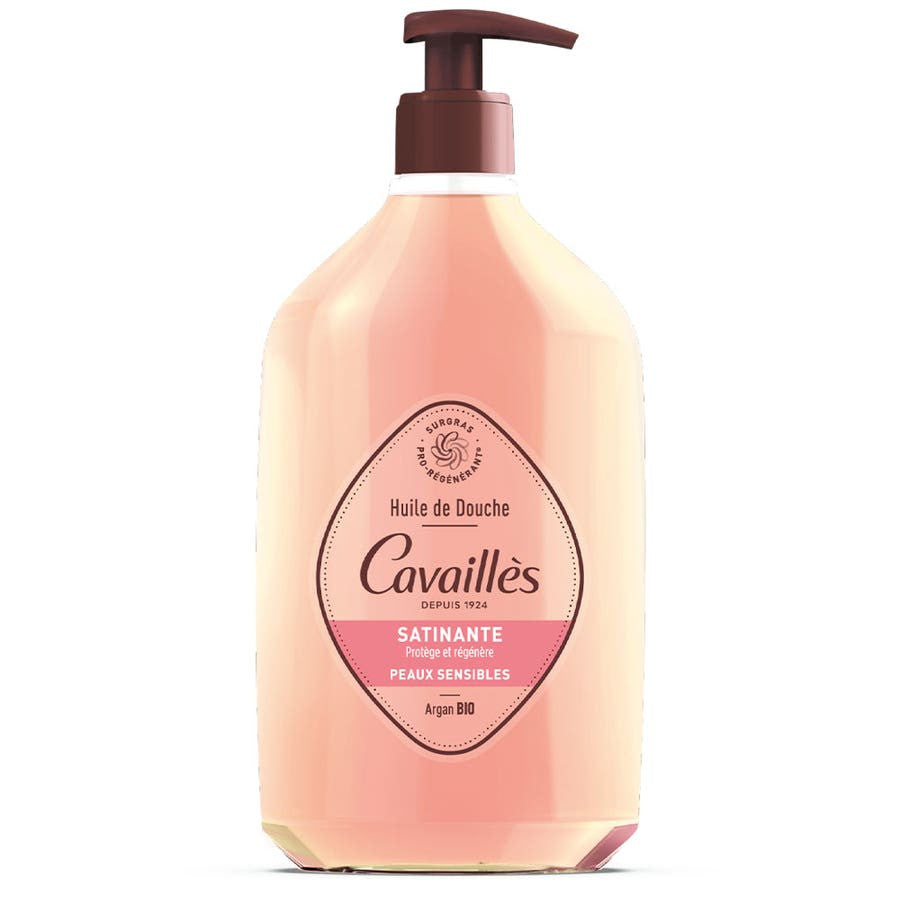 Rogé Cavaillès Huile de douche Surgras Actif pour peaux sensibles 500 ml (16,90 fl oz) + 250 ml (8,45 fl oz) 