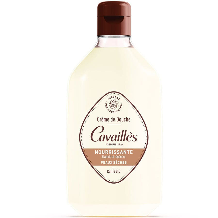 Rogé Cavaillès Crème de douche Surgras Actif au beurre de karité pour peaux sèches 250 ml (8,45 fl oz) 