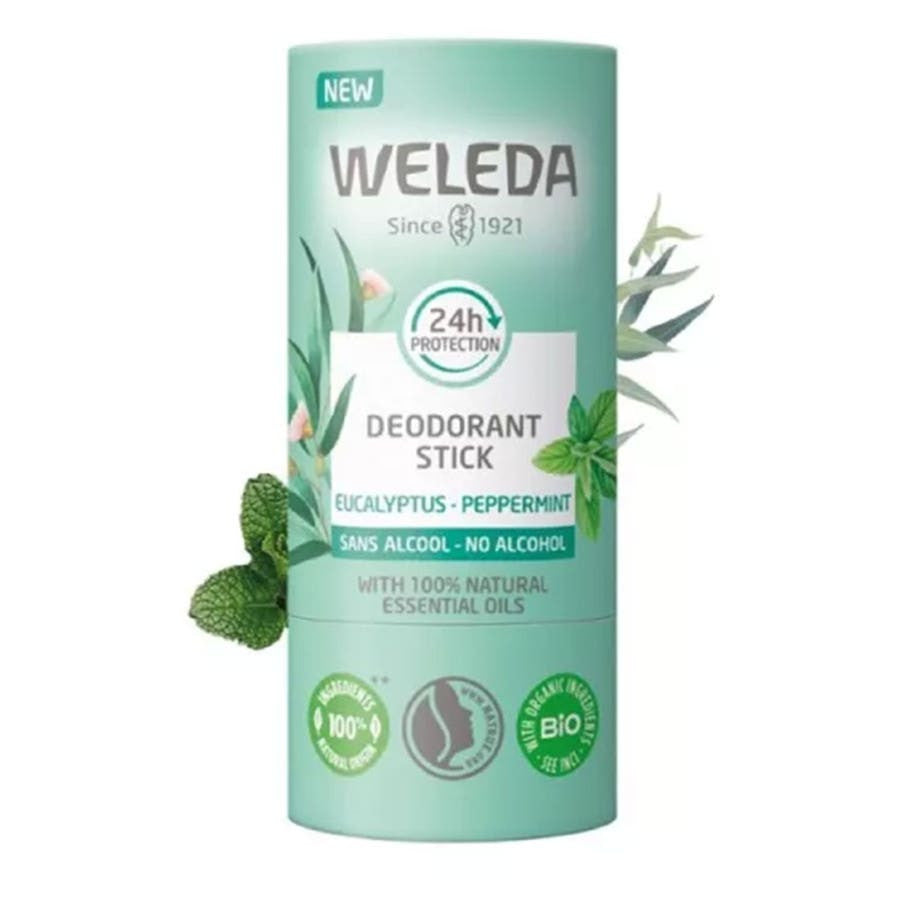 Weleda Déodorant Stick 24h Eucalyptus Menthe Poivrée 50 g 