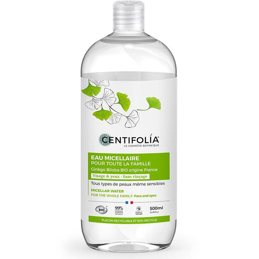 Centifolia Eau Micellaire Douce et Hydratante Visage et Yeux 500 ml (16,90 fl oz) 