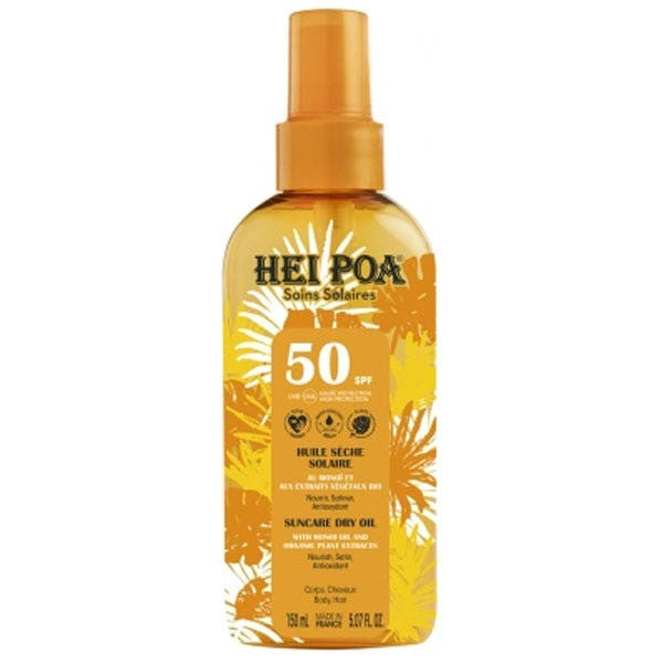 Huile sèche Hei Poa au monoï et au tiaré Spf50 150 ml 