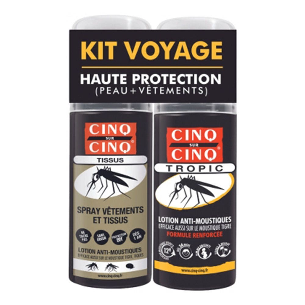 Cinq Sur Cinq Kit Voyage Haute Protection Anti-Moustique Clothing spray and lotion from 24 months 100ml (3.38fl oz)