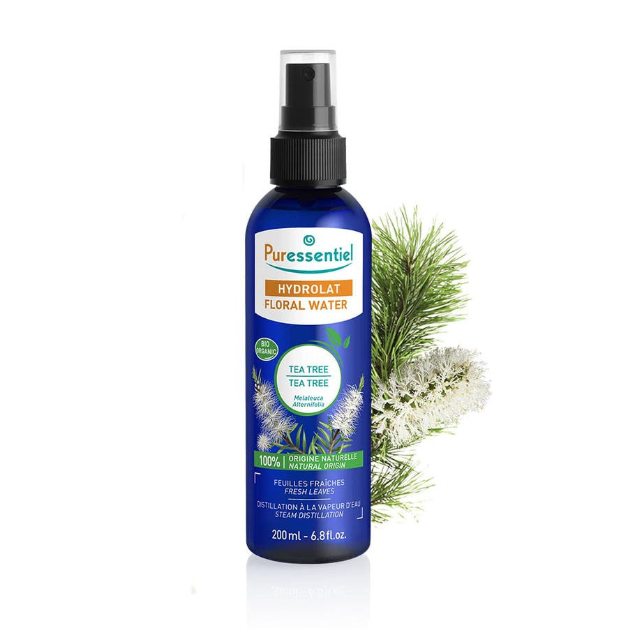 Puressentiel Hydrosol Organic Tea Tree Floral Water Oily Skin with Imperfections 200ml (6.76fl oz)