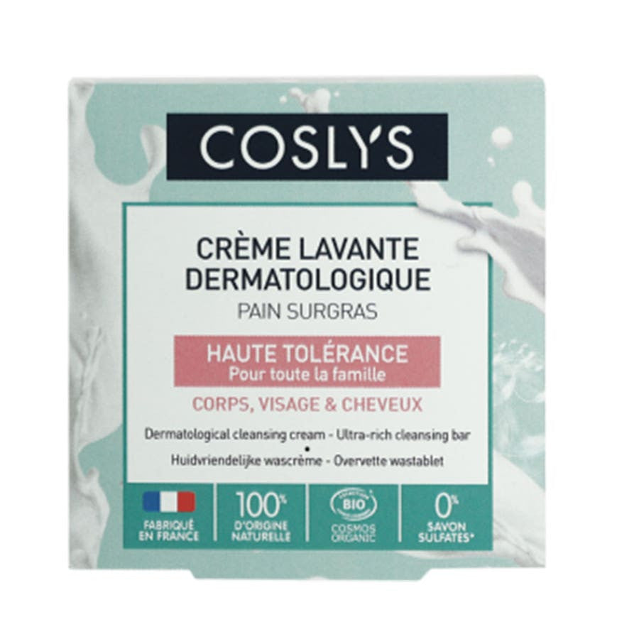 Coslys Pain Surgras Crème Lavante Visage, Corps et Cheveux Pour Toute la Famille 85 g (2,99 oz) 