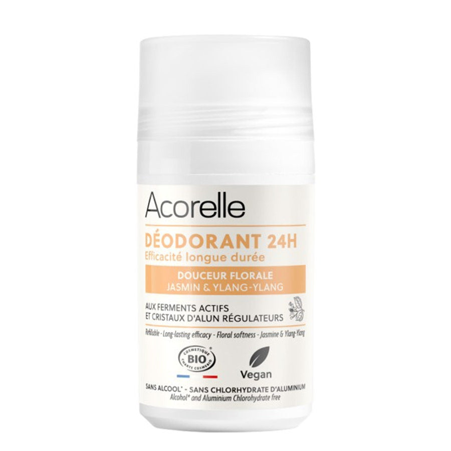 Acorelle Deodorant Roll-On 24h Gentle Floral Bio Certified 50ml (1.69fl oz)