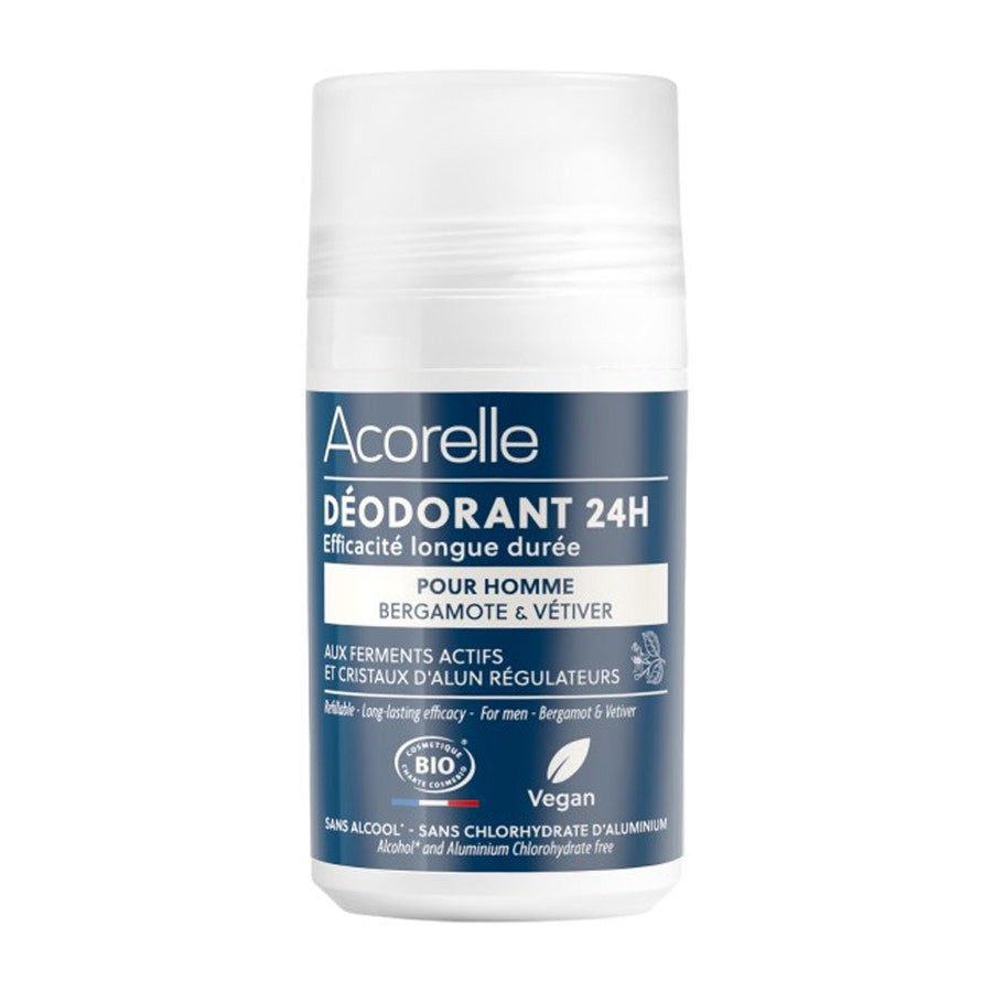 Acorelle 24h Deodorant Roll-On for Men Organic Certified 50ml (1.69fl oz)