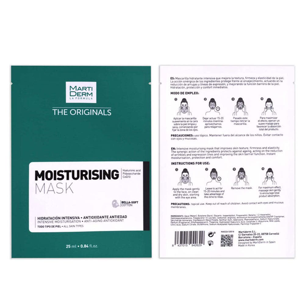Martiderm Les originaux masques hydratants x10 doses d'unité pour tous les types de peau