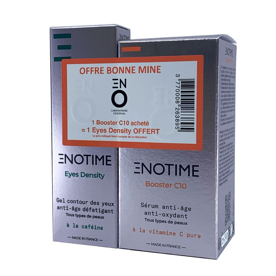 ENO Laboratoire Codexial Enotime Duo Booster Bonne Mine C10 15 ml + Eyes Density 15 ml offert 