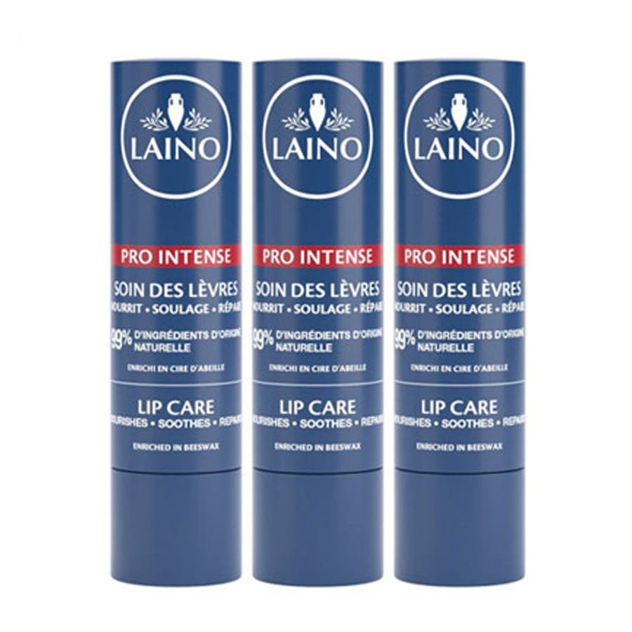 Bâtonnets de cire d'abeille pour le soin des lèvres Laino 4 g x 3 (0,14 oz x 3) 