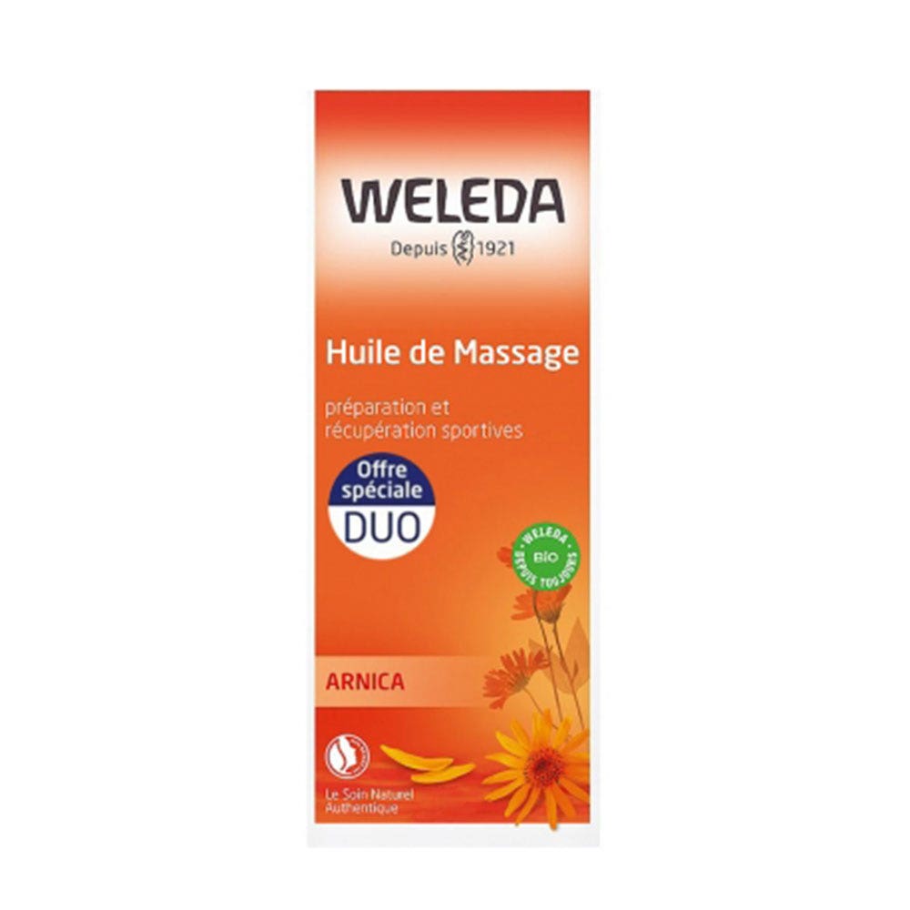 Weleda Arnica Bioes Massage Oil Sports Preparation and Recovery 2x100ml (3.38fl oz)