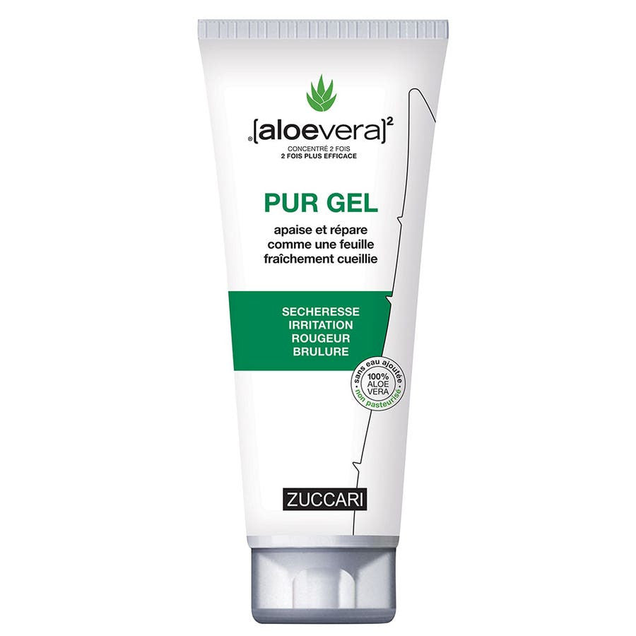 Zuccari [aloevera]2 Pur Gel d'Aloe Vera Non Pasteurisé 2x Concentré 200 ml (6,76 fl oz) 