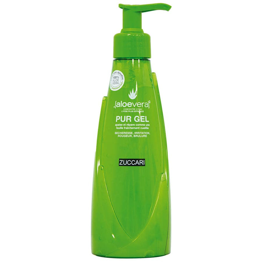 Zuccari [aloevera]2 Pur Gel d'Aloe Vera Non Pasteurisé 2x Concentré 300 ml (10,14 fl oz) 