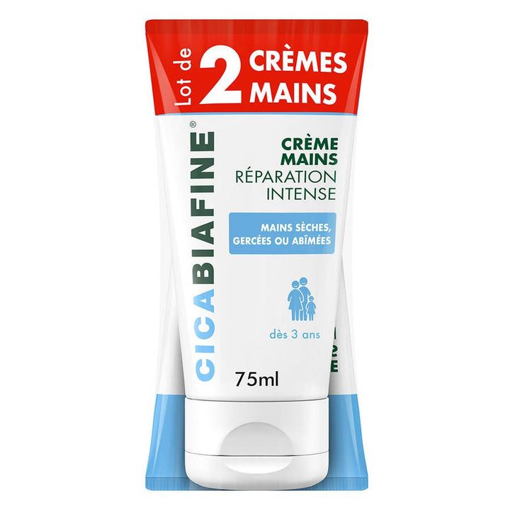 Cicabiafine Intense Repair Hand Cream 75ml x2 (2.53fl oz x2)