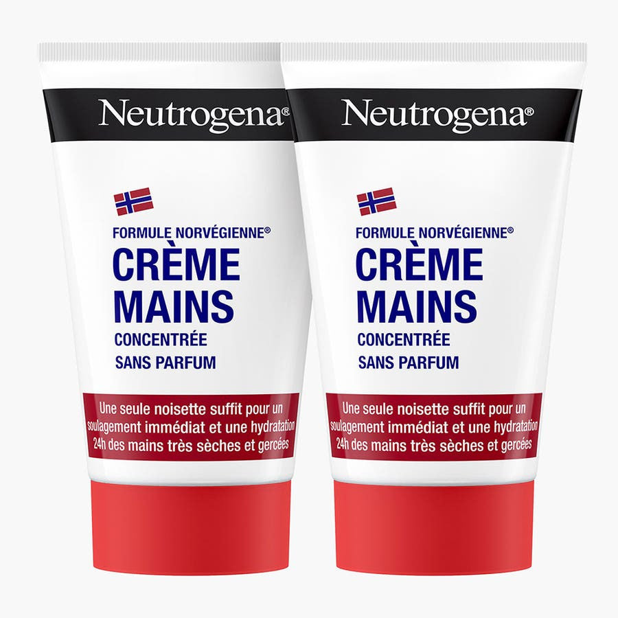 Crème pour les mains concentrée sans parfum Neutrogena 50 ml x2 (1,69 fl oz x2) 