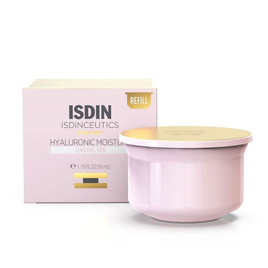 Recharge de crème de jour hydratante et anti-âge Isdin Hyaluronic Moisture pour peaux sensibles 50 g (1,76 oz) 