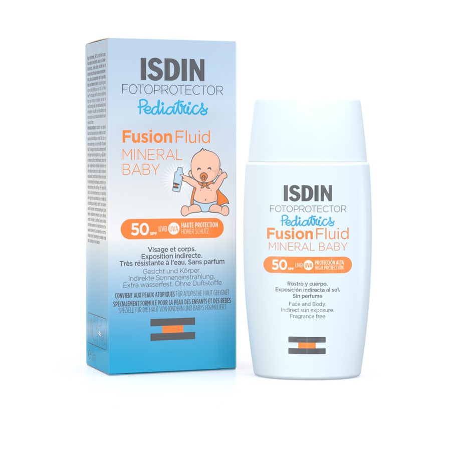 Isdin Mineral Baby Fotoprotector Pediactrics Fusion Fluid Mineral Baby Spf50+ From Birth Fotoprotector Pediatrics 50ml (1.69fl oz)