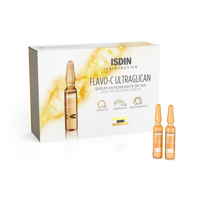 Isdin Flavo-C Ultraglican Antioxidant & Hydrating x 30 Ampoules