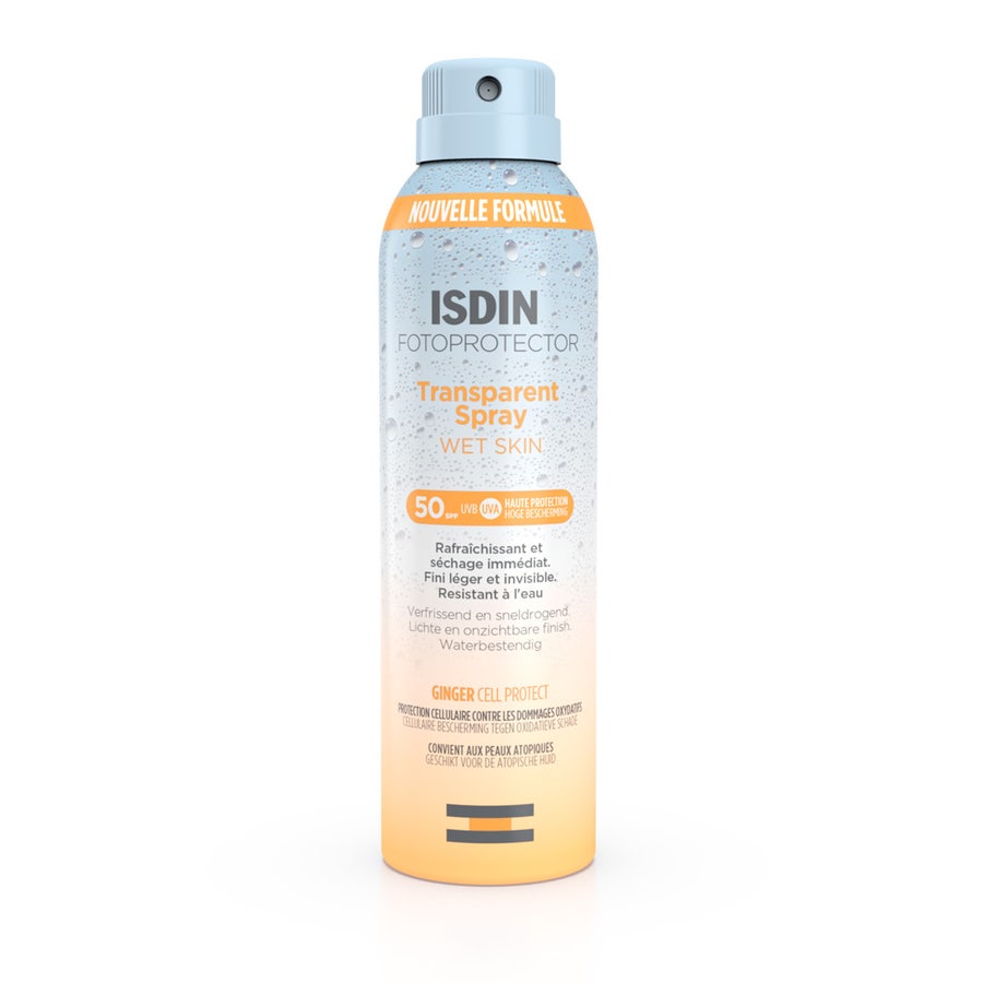Isdin Transparent Spray Transparent Spray Spf50 Fotoprotector Wet Skin Fotoprotector 250ml (8,45fl oz)