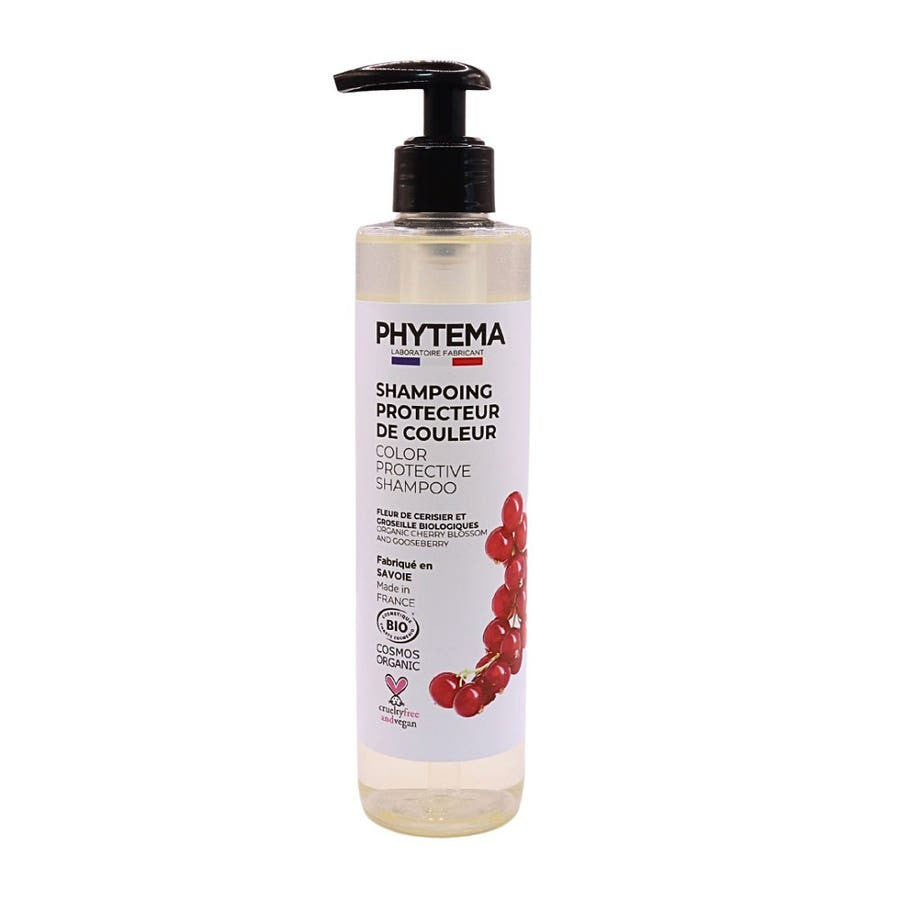 Phytema Shampoing Protecteur de Couleur Fleur de Cerisier et Groseilles Bio 250 ml (8.45fl oz) 