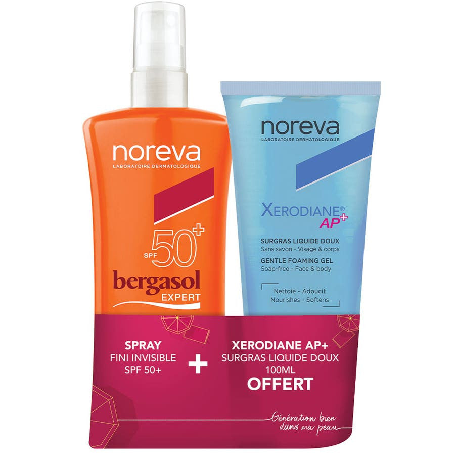 Coffret Bergasol Expert Spray SPF50 + Surgras XŽrodiane AP+ 225 ml 