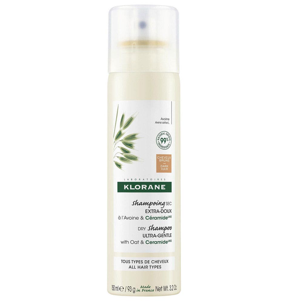 Klorane Oats Gentle Dry Shampoo With Oat Milk Powder Chestnut and Brown Hair 150ml (5.07fl oz)