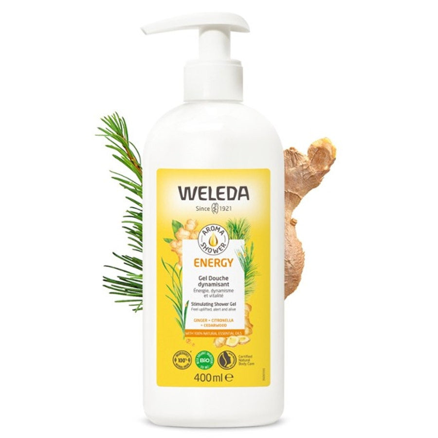 Weleda Aroma Shower Gel Douche Énergie Tous Types de Peaux 400 ml 