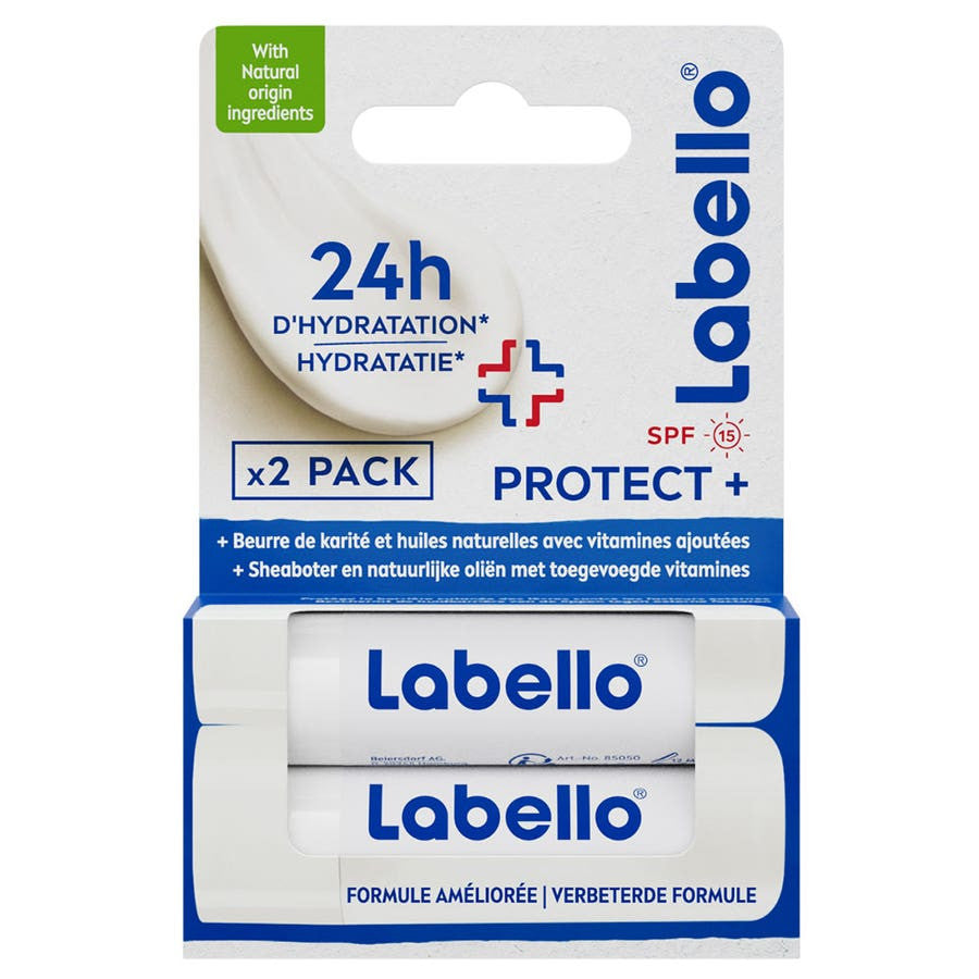 Labello Med Protection Lip Balm with SPF15 2x4.8g (0.16oz)