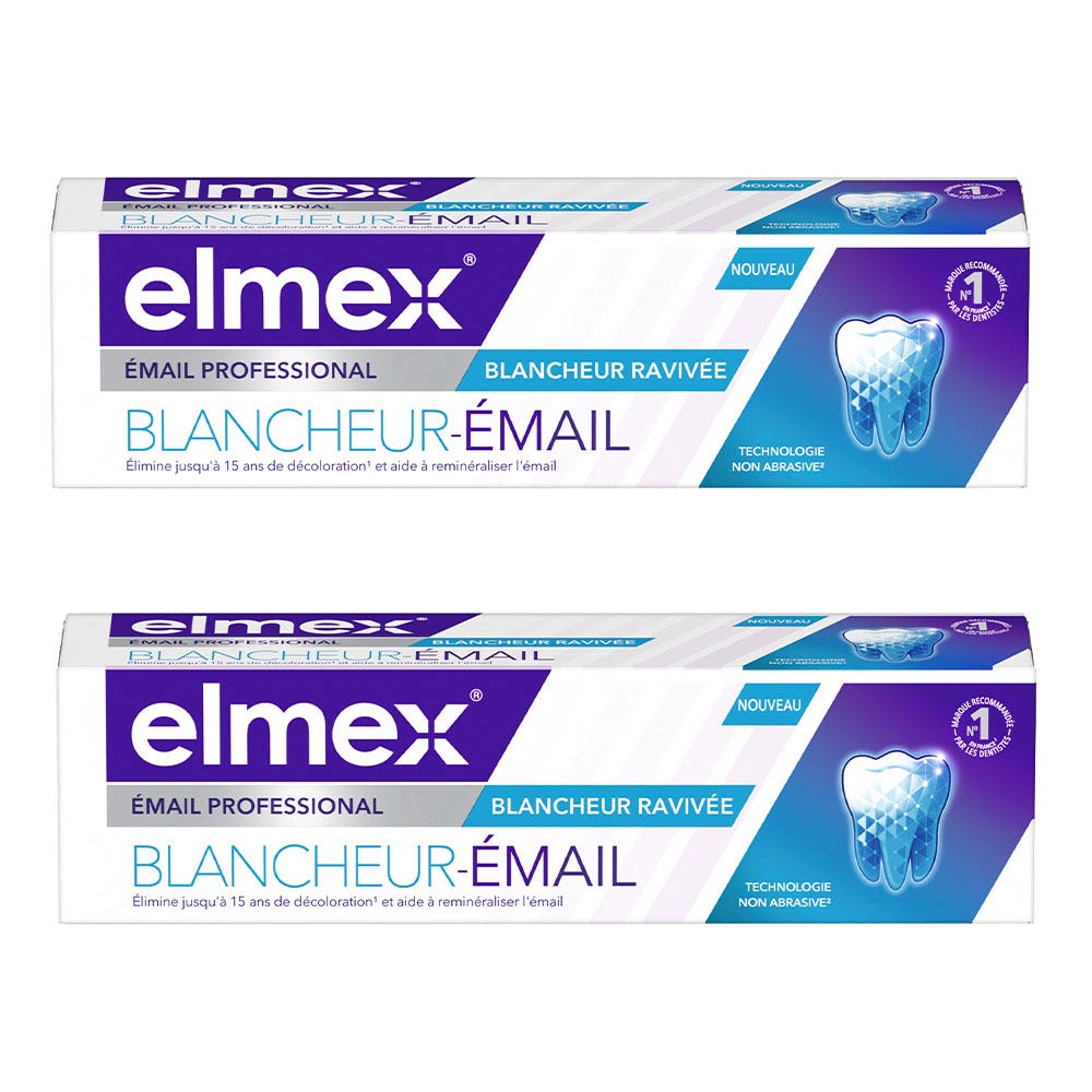 Elmex Opti-Email Toothpaste Whitening 2x75ml (2.54fl oz)