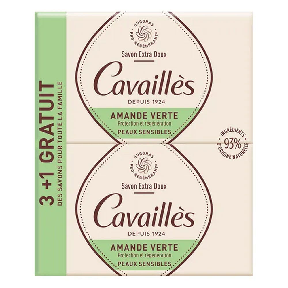 Cavaillès Extra Rich Green Almond Soap x 4 1000g (35.27 oz)