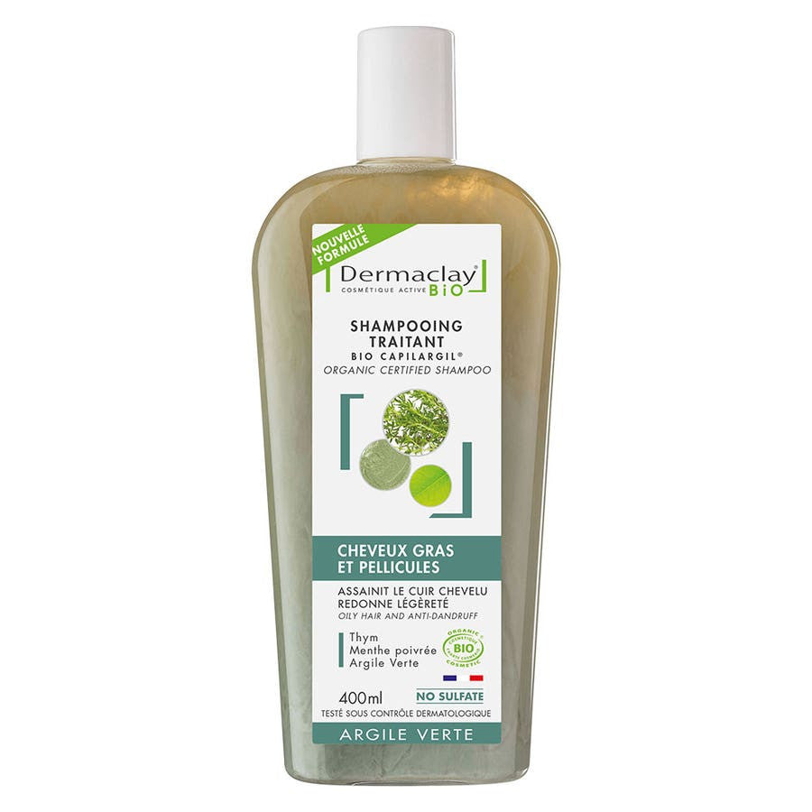 Dermaclay Capilargil Shampooing Cheveux Gras Avec Pellicules Cheveux Gras Et Pellicules 400ml (13.52fl oz) 