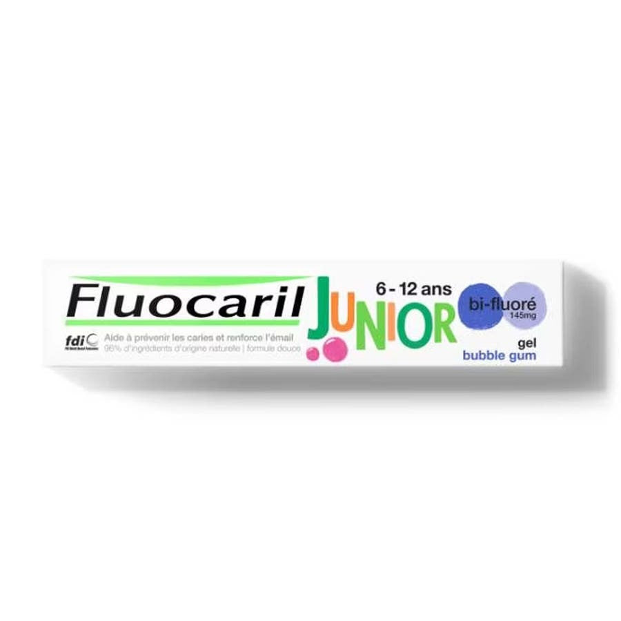 Dentifrice Fluocaril Junior Bubblegum 75 ml (2,53 fl oz) pour les 6 à 12 ans 