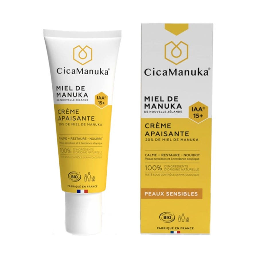 Cica Manuka Bioes Crème Apaisante Miel de Manuka IAA15+ Peaux Sensibles 75 ml (2,53 fl oz) 