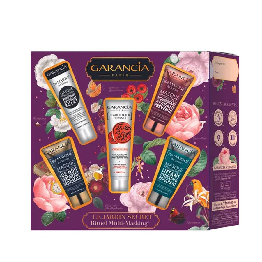 Coffret Multi-Masking Garancia avec Crème d'Eau Tomate Diabolique et Masques Sorcier 