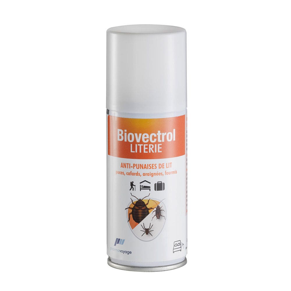 Pharmavoyage Biovectrol Bedding anti-bed bug spray Preventive and curative 100ml (3.38fl oz)