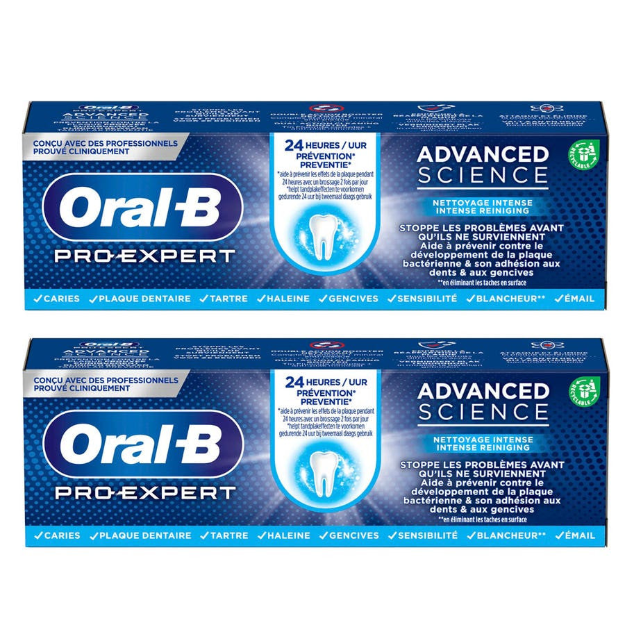 Dentifrice Oral-B Pro Expert Protection 24h, 75 ml, lot de 2 