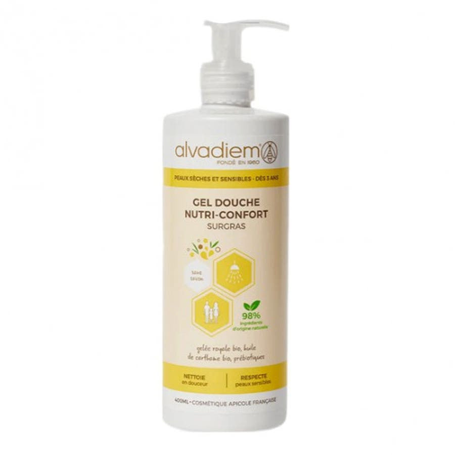 Gel douche surgras Alvadiem Body Nutri-Confort à la gelée royale bio 400 ml 