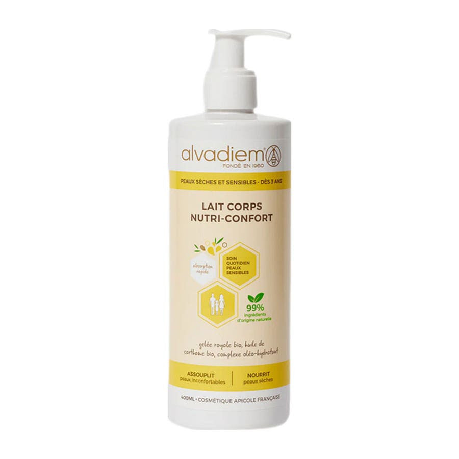 Lait corporel Alvadiem Nutri-Confort à la gelée royale Bioes 400 ml 