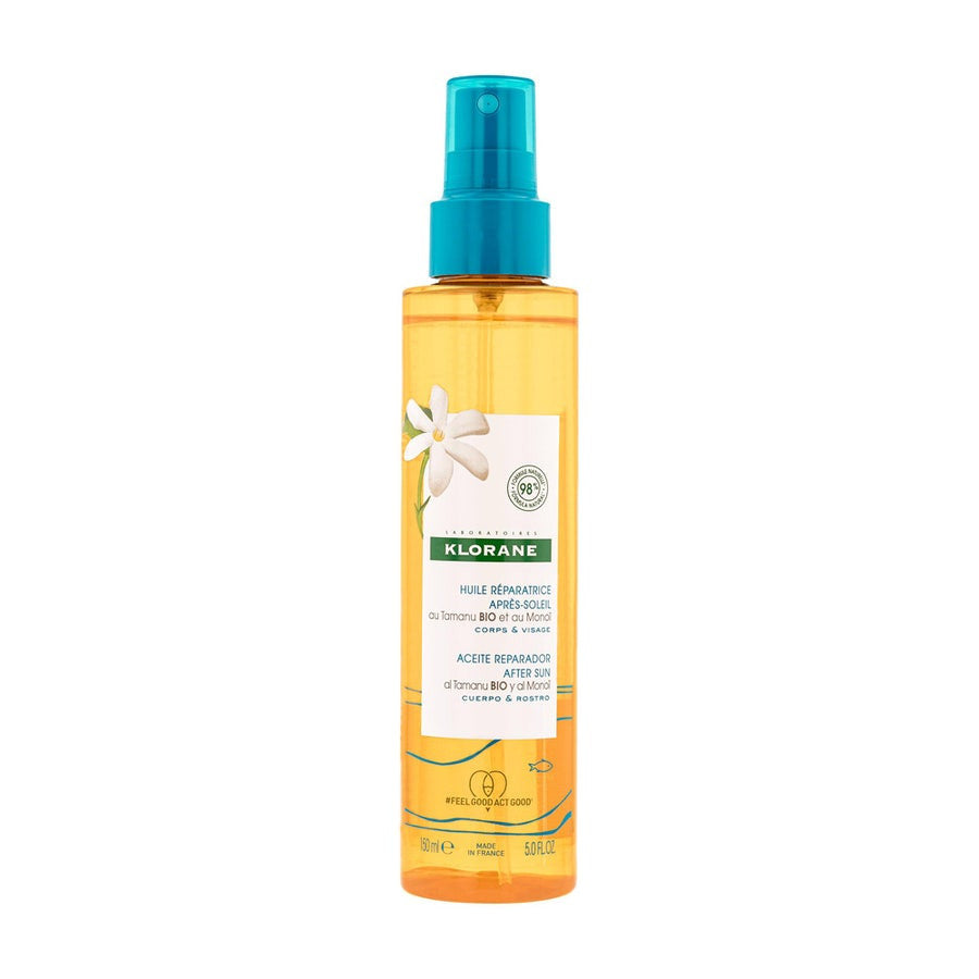 Klorane Polysianes Huile Réparatrice Après-Soleil au Tamanu et au Monoï 150 ml 